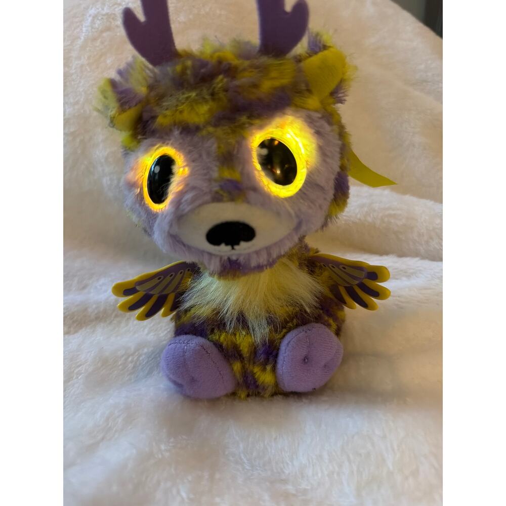 Hatchimals Deer Plush Interactive Toy Light Up Eyes Spin Master WORKS